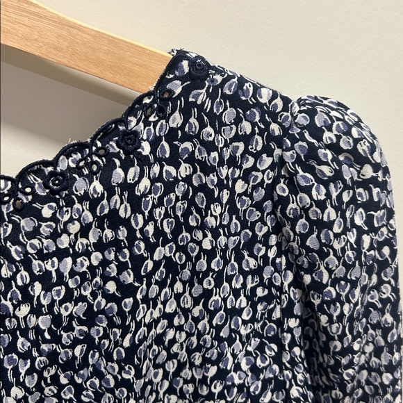 Reformation Floral Navy and Cream Mini Dress - Picture 8 of 15